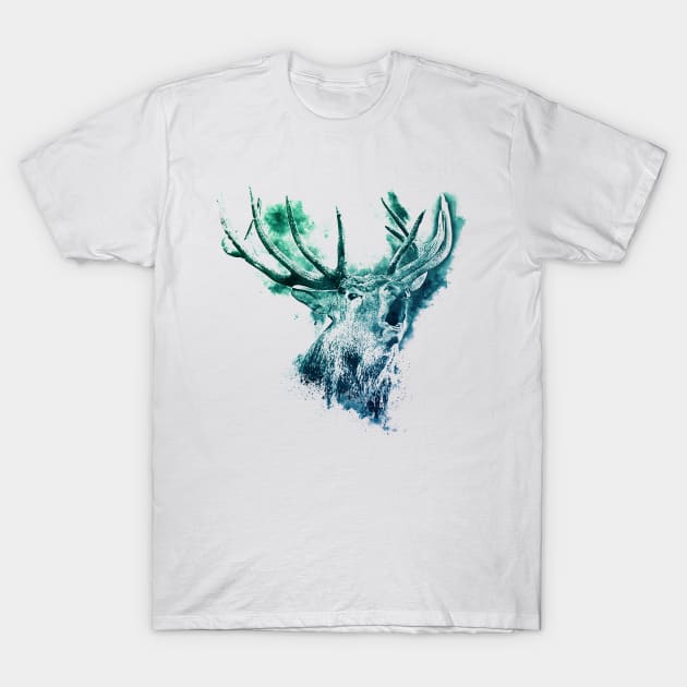 Roaring Deer T-Shirt by SplatterSign